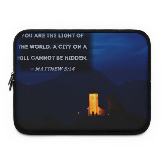 Light on the hill Laptop Sleeve